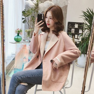 ẢNh thật 4 hình cuối-2W124-AKD.Áo khoác dạ lửng thu đông Ulzzang