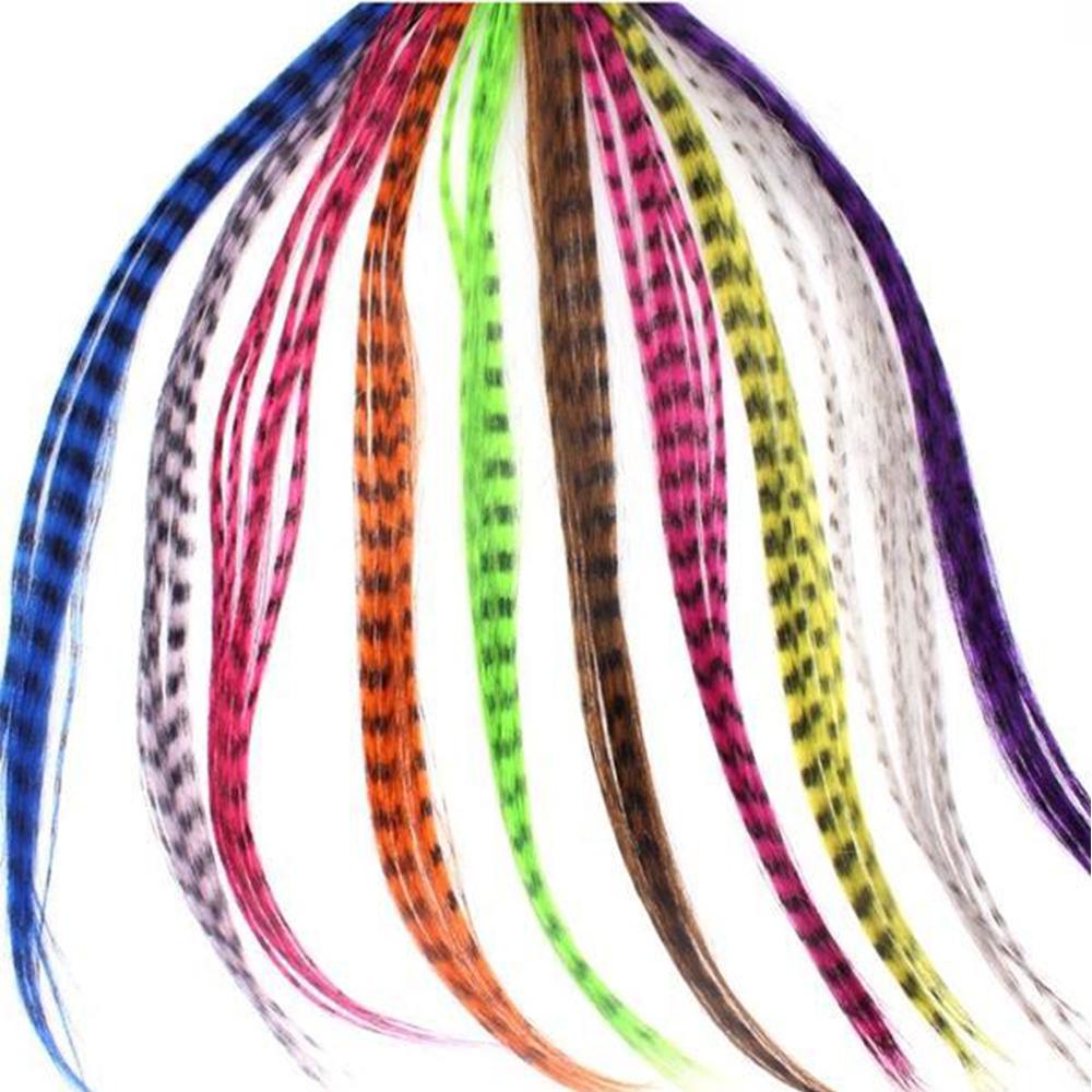 JARRED Bộ Tóc Giả Nối Dài Bằng Sợi Tổng Hợp Màu Sắc Ngẫu Nhiên Kèm Kẹp Tiện Dụng