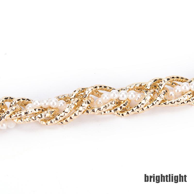 Thắt Lưng Đính Ngọc Trai Nhân Tạo Thời Trang Dành Cho Nữ