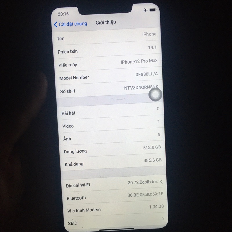 Điện thoại iPhone 12 Promax 512Gb