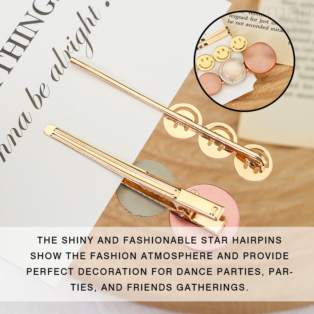 Set 3 Kẹp Tóc Acrylic Thời Trang Cho Nữ