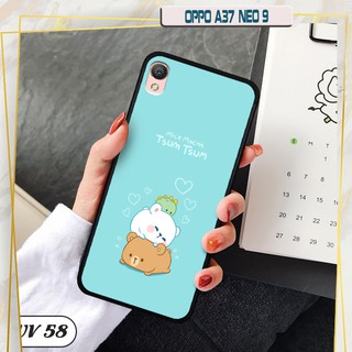 Ốp điện thoại OPPO A37 (Neo 9) lưng nhám viền cao su dẻo in hình