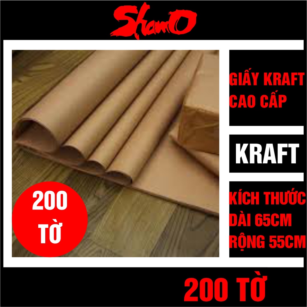 [ 200 tờ ] Giấy xi măng KT: 65cm x 55cm – Giấy Kraft ngoại – Dùng gói thuốc đông y, gói quà tặng, gói đồ ăn khô, gói hoa