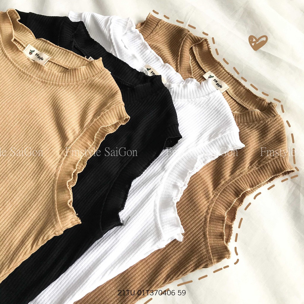 Áo thun 3 lỗ VM STYLE cuốn biên ulzzang thời trang nữ 22ATU02T371103 | BigBuy360 - bigbuy360.vn