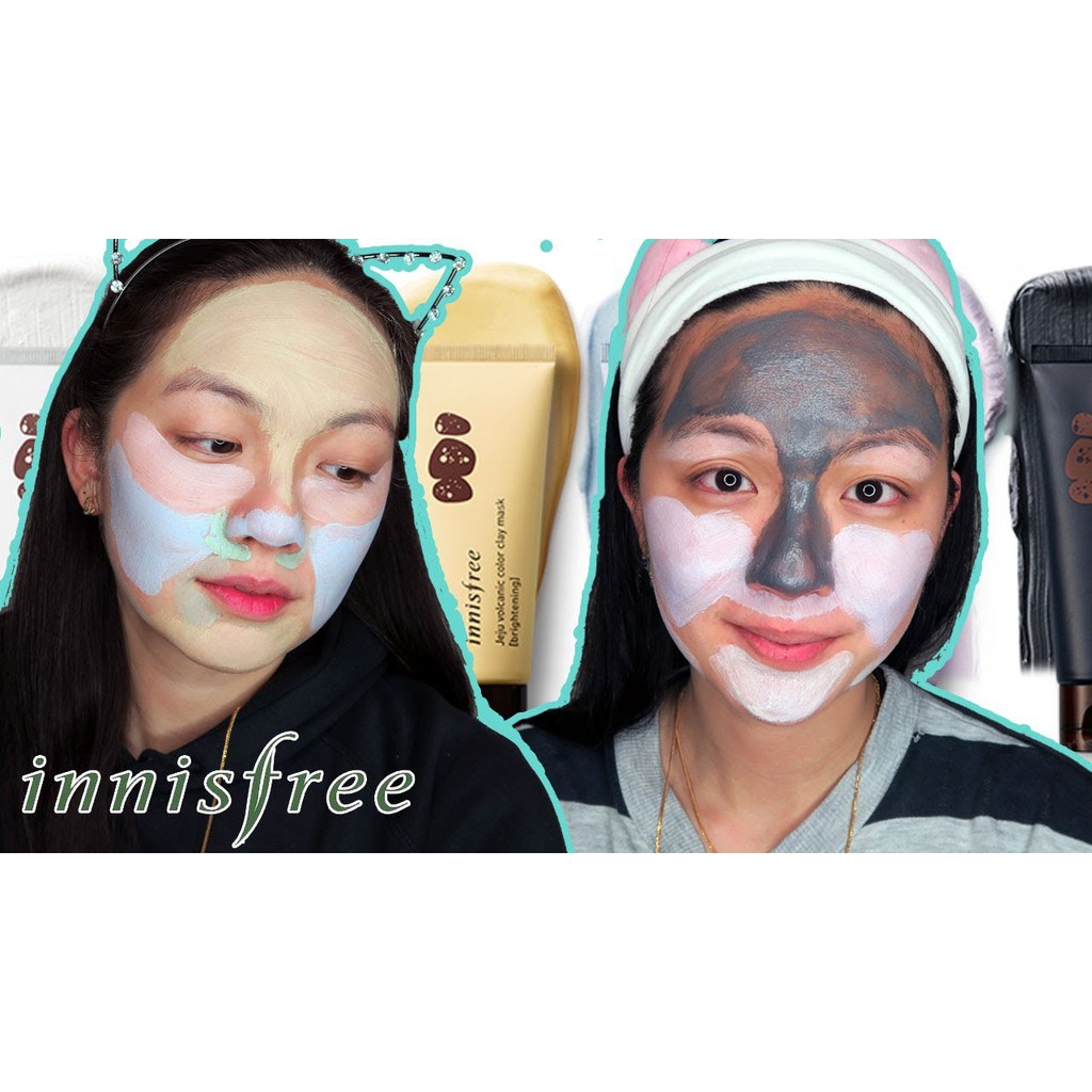 [ĐỦ BILL | Innisfree] Mặt nạ Đất sét màu Sáng da Cấp nước Kiểm soát bã nhờn Jeju Volcanic Color Clay Mask