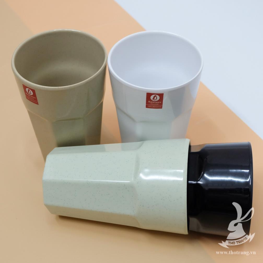 Ly uống nước, ly trà đá xanh,trắng,nâu,đen nhựa melamine Superware Thái Lan (C730,C733,CV047)