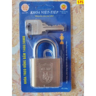 - khóa việt tiệp - khóa treo đồng bấm 0138mb