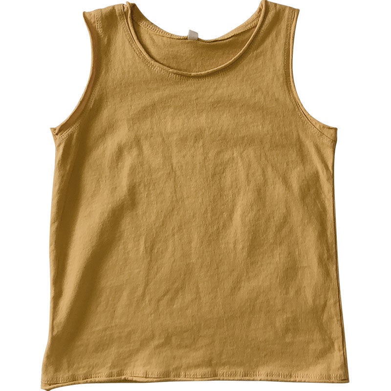 MNGRL Áo ba lỗ Cotton Thời Trang Quần áo Trẻ Em Mùa Hè Hàn Quốc Cho Bé Trai Bé Gái