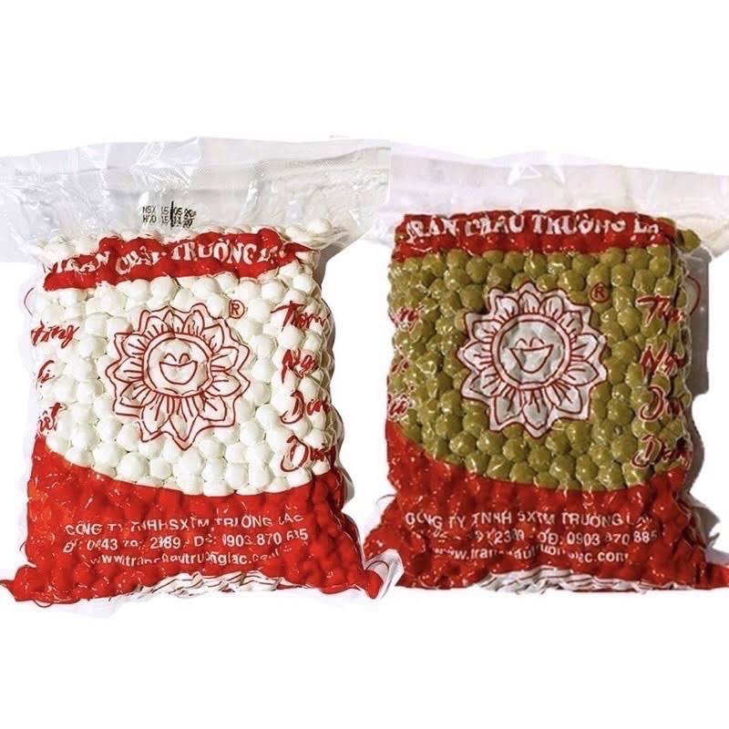 1KG TRÂN CHÂU TRẮNG, dùng làm topping trong các món trà sữa, trà hoa quả