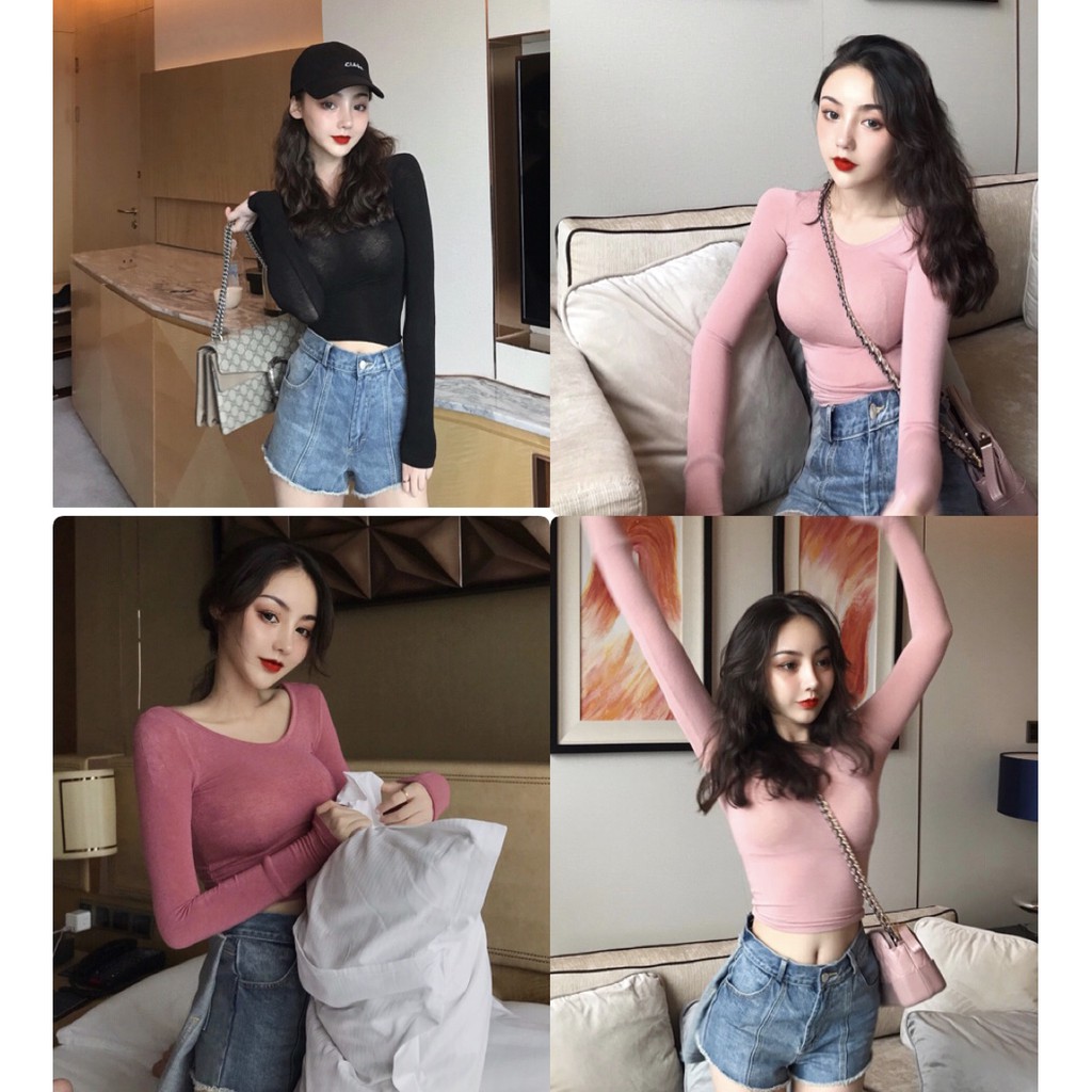 Thun trơn cổ tròn basic