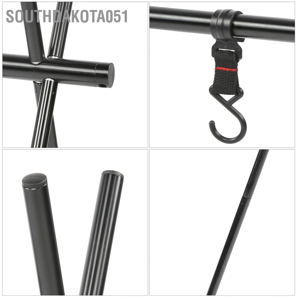 [Hàng HOT] Giá Treo Đồ Dã Ngoại Gấp Gọn cắm trại ngoài trời với 6 móc【Southdakota051】