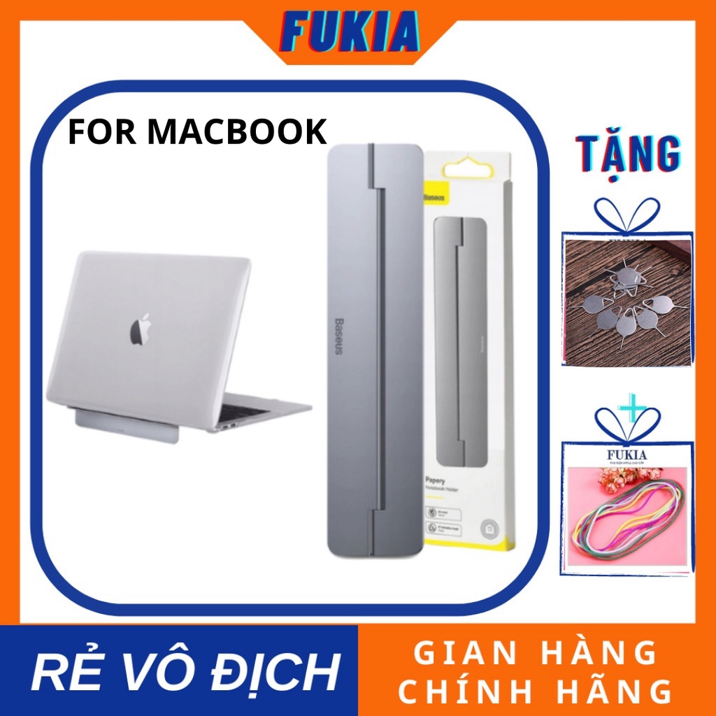 Đế Nâng Tản Nhiệt Baseus cho Macbook / Laptop 11.6inch - 17inch Siêu Mòng, Nhẹ, Dể Xếp Gọn, Hợp Kim Aluminum FUKIA MA002