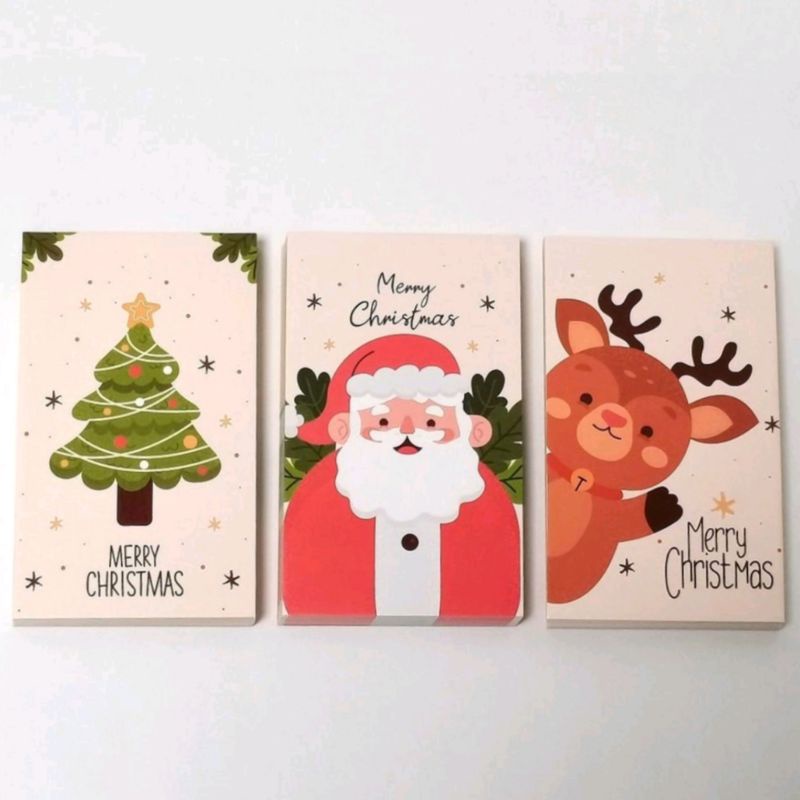 Set 5 tấm bưu thiếp Giáng Sinh nhỏ - Thiệp, tag treo cây thông Noel