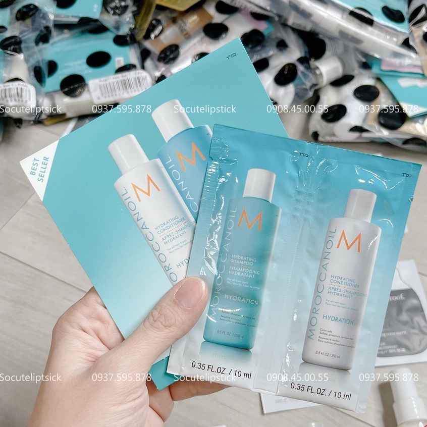 Sample Dầu Gội Dầu Xả Dưỡng Ẩm Moroccanoil Hydration - Repair 10mlx2