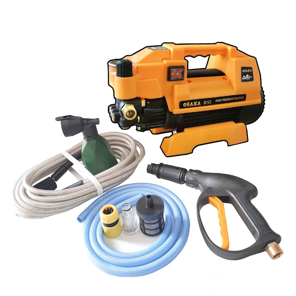 Máy rửa xe dây đồng OSAKA RS2 có chức năng chỉnh áp - 2400W  Tặng kèm bình bọt