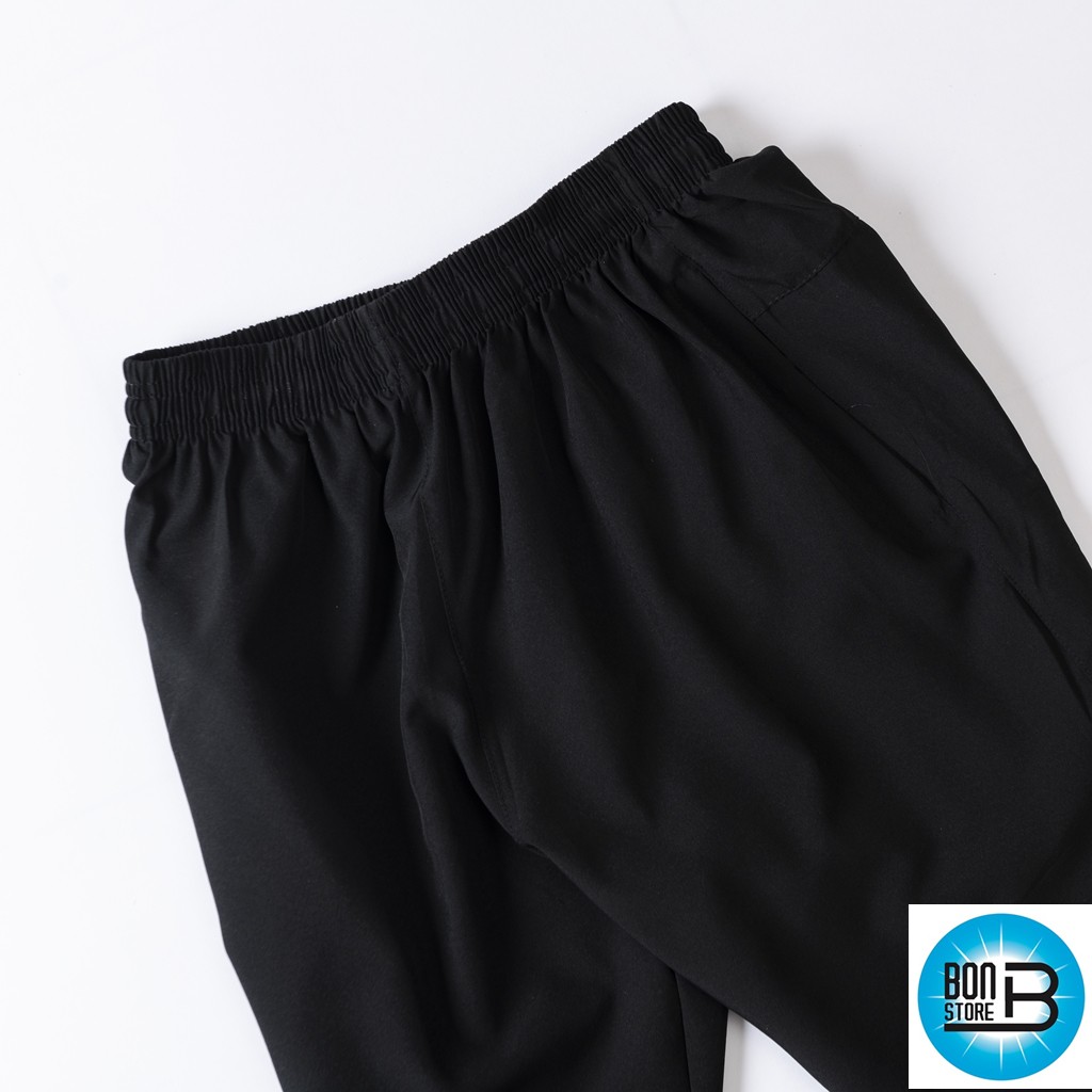 Quần đùi chất liệu vải gió full màu đen, mã 14 Bonstore shop