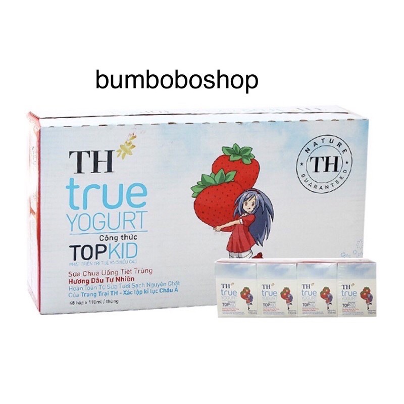 Sữa chua uống TH topkid vị cam/dâu/chuối 110ml
