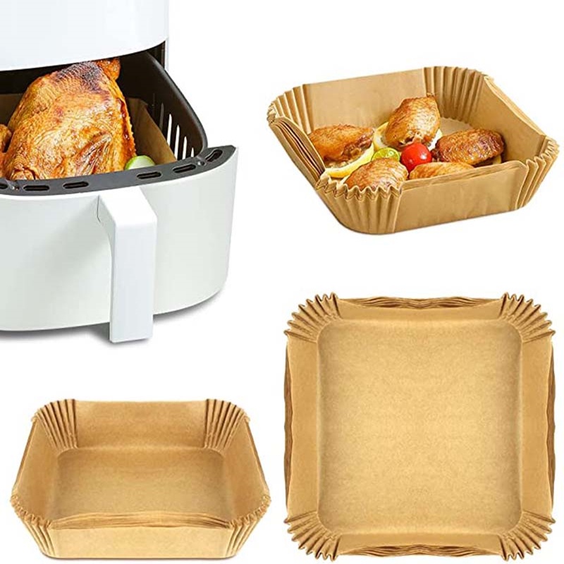 Set 30/50/100 Giấy Lót Nồi Chống Dính Chống Dầu Hình Vuông 16X4.5cm Đa Năng Dùng Một Lần Cho Nhà Bếp