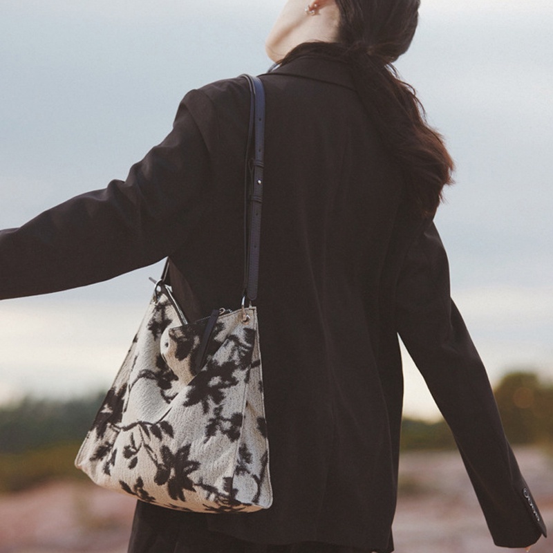 Túi xách tote IELGY thêu dệt thiết kế cổ điển cho nữ