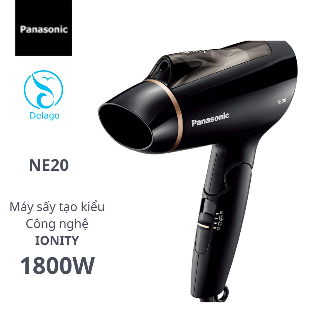 [Chính hãng] Máy sấy dưỡng tóc tạo kiểu Panasonic EH NE20 - Máy sấy compact công nghệ Ionity 1800W [Nhật Bản]