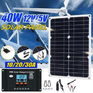 Bộ tấm năng lượng mặt trời 40w có thể sạc pin 12v