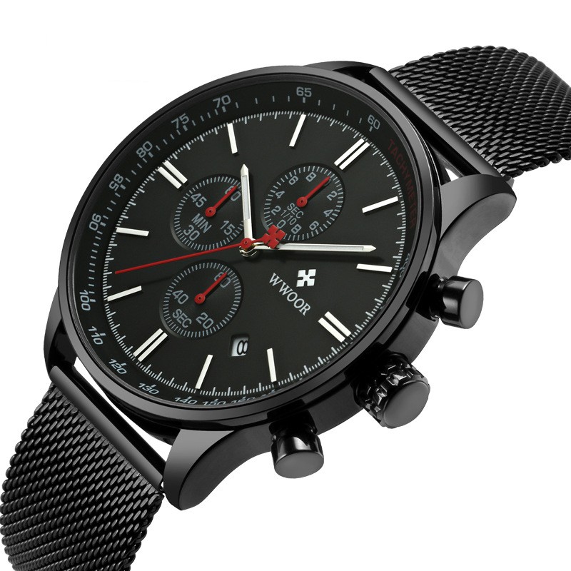 Đồng Hồ Nam WWOOR 8862 Máy Nhật Dây Thép Mành Cao Cấp - Nhiều Màu | BigBuy360 - bigbuy360.vn