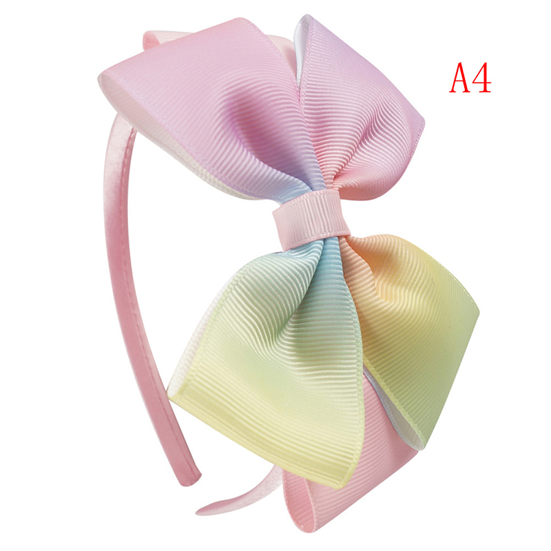 Băng Đô Nơ Màu Cầu Vồng Dễ Thương Xinh Xắn