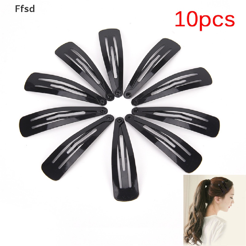 {Ffsd} Set 10 Kẹp Tóc Dạng Trượt Uốn Tự Làm Khi Ngủ Dành Cho Bé Gái
