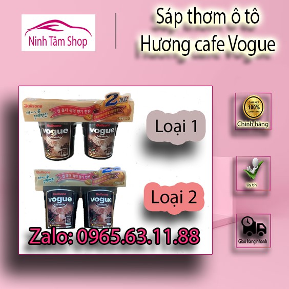 Sáp thơm Bullsone Vogue hương cafe cho ô tô ( 1 cặp = 2 cốc)