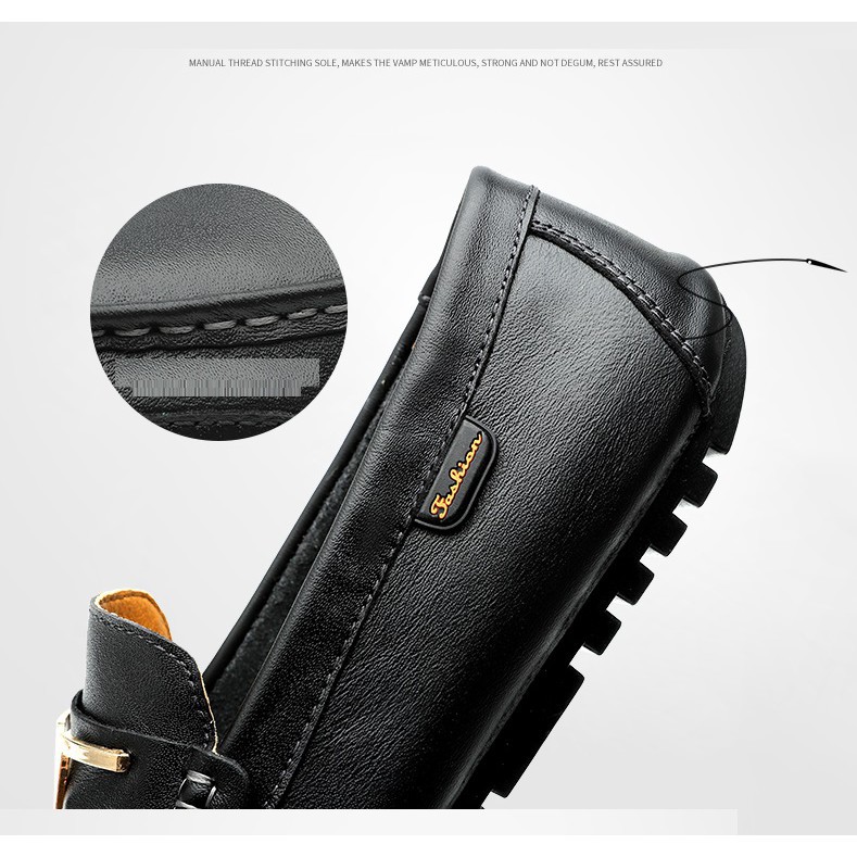 free Good Leather Casual Soft Men Driving Shoes Giày đế bằng Thiết kế kim loại thoáng khí uy tín Uy Tín 2020 Az1 ◁ 1212