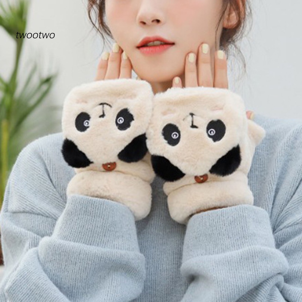 Găng tay giữ ấm hình gấu trúc hoạt hình xinh xắn