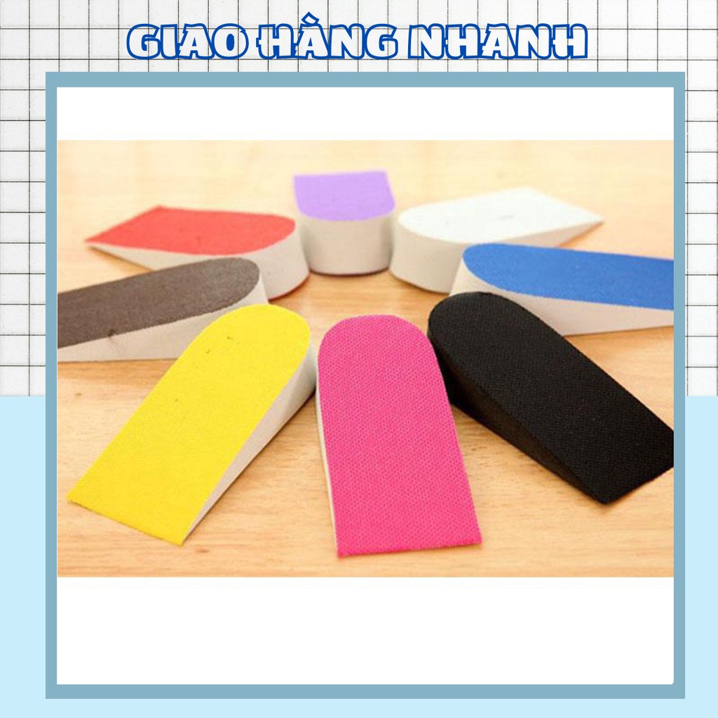 Bộ 2 Lót giày tăng chiều cao xốp nhiều màu 1442 giao hàng nhanh 88