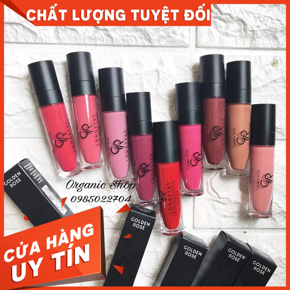 Son kem lì golden rose longstay matte lipstick