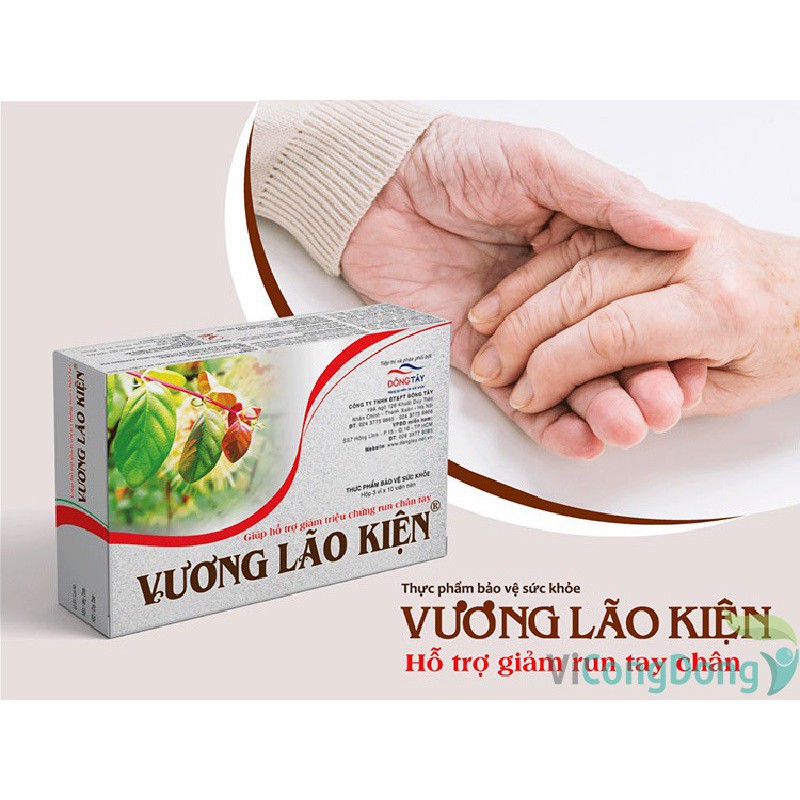 VƯƠNG LÃO KIỆN - COMBO 6 TẶNG 1 - HỖ TRỢ CHO NGƯỜI RUN TAY CHÂN, RUN DO PARKINSON - HỘP 30 VIÊN