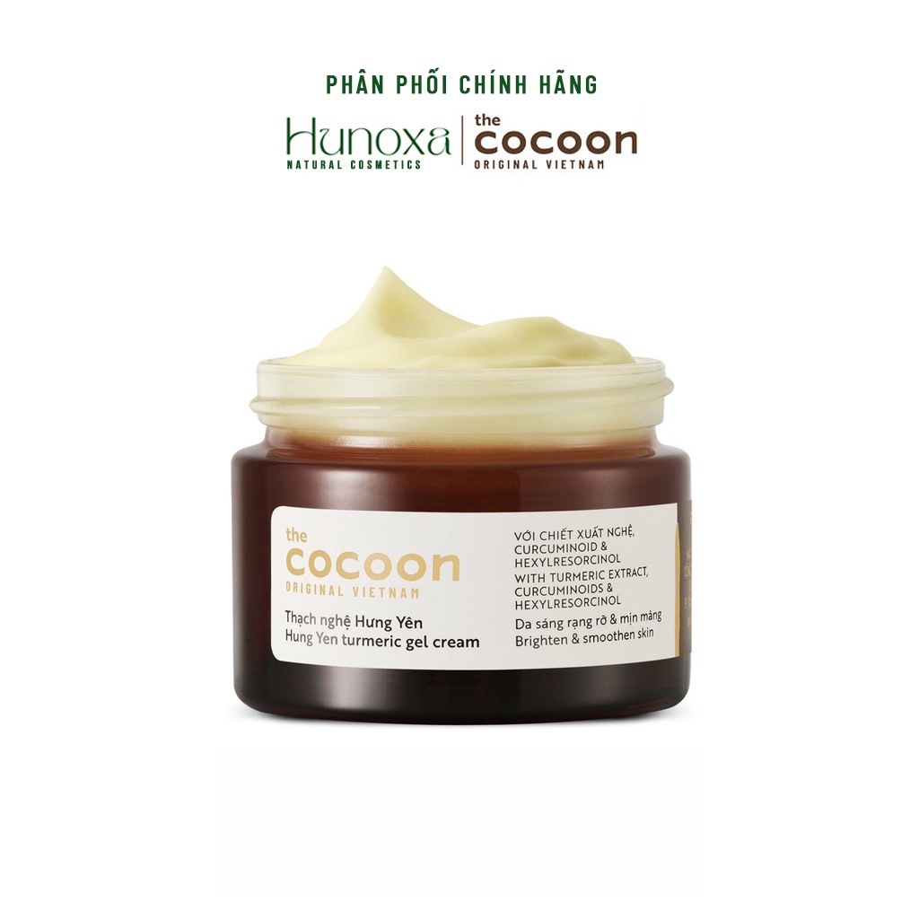 Thạch nghệ Hưng Yên dưỡng ẩm Cocoon, kem dưỡng ẩm cho làn da mềm mại và rạng ngời - HUNOXA