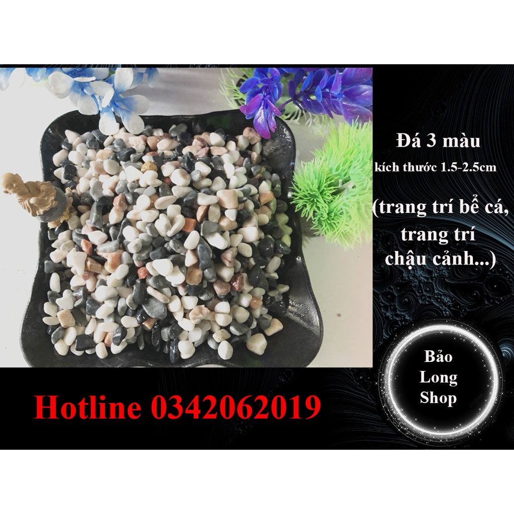 0,5kg Đá, Sỏi màu trang trí đẹp mắt