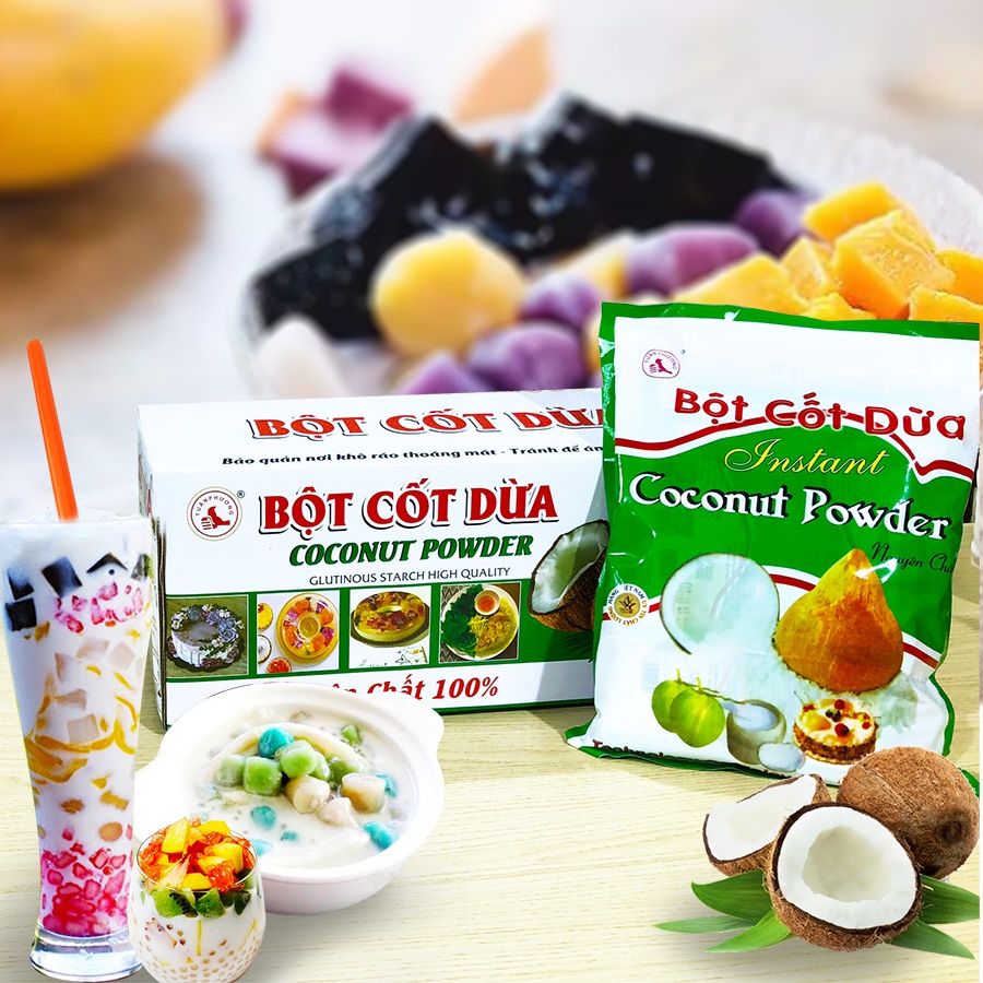 Bột Cốt Dừa Gói 50G - Dùng Làm Kem, Chè, Rau Câu Dừa, Bánh Xèo, Bánh Ngọt