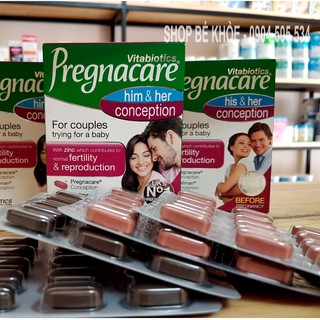 Vitamin Pregnacare Him and Her Conception tăng khả năng thụ thai cho cặp vợ chông