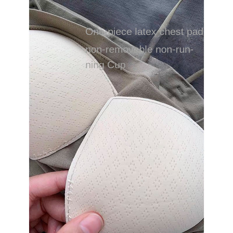 Áo Hai Dây Mỏng Có Đệm Ngực Màu Trơn Thời Trang Mùa Hè Dành Cho Bạn Nữ