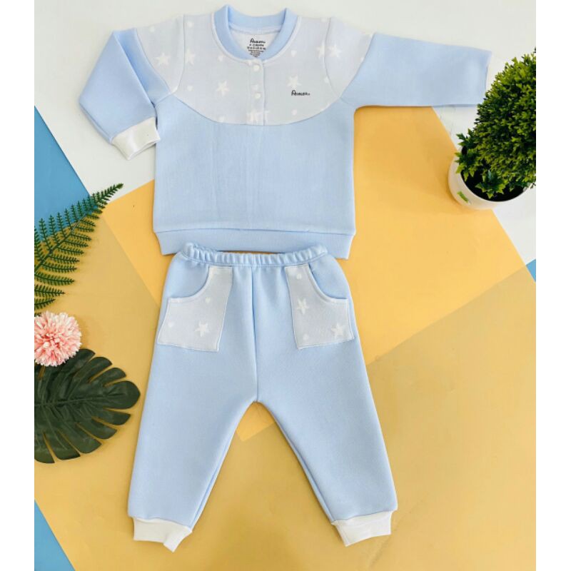 Bộ Avaler chần bông dày ấm cho bé 7-15kg xanh,hồng,ghi