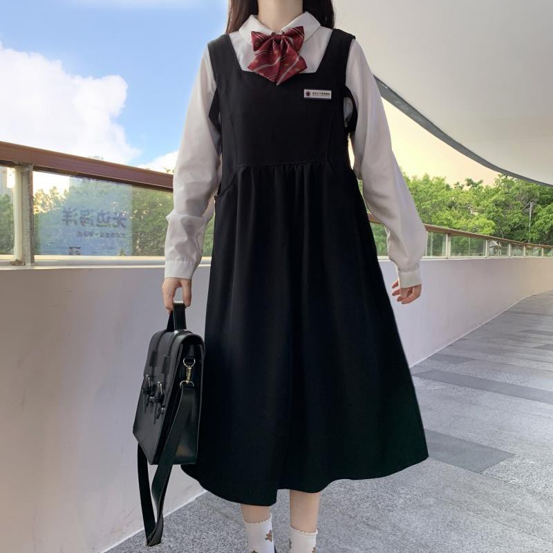 Mùa xuân mới Nhật Bản đồng phục JK váy xếp ly nữ sinh Đại học phong cách Hàn Quốc phù hợp với váy dài giữa váy chữ a