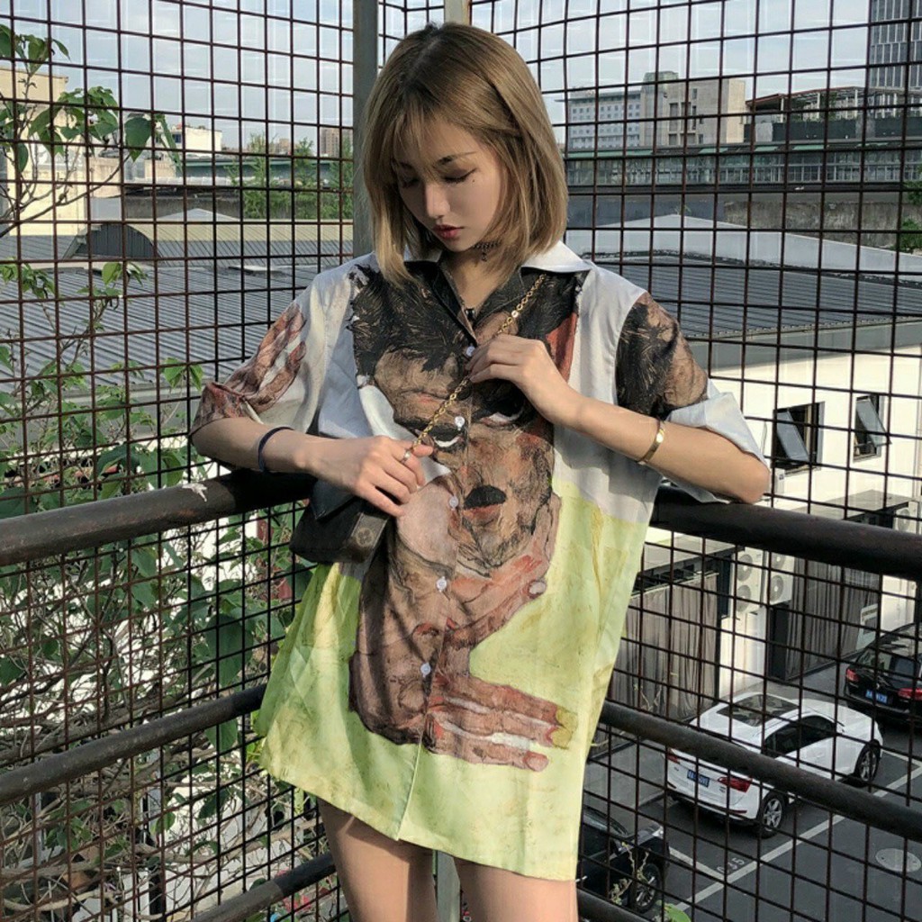 Áo sơ mi nam nữ Unisex in hình người độc đáo cá tính chất vải lụa mềm mịn thoáng mát bao đẹp giá rẻCheapShop
