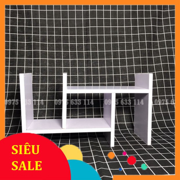 Giá sách để bàn ❤️FREESHIP❤️ Kệ sách mini gỗ siêu xinh 2 tầng trang trí bàn học, bàn làm việc