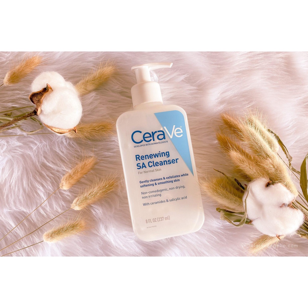 Sữa rửa mặt Cerave Renewing SA Cleanser dành cho da dầu, da mụn 236ml-Dhcosmetic