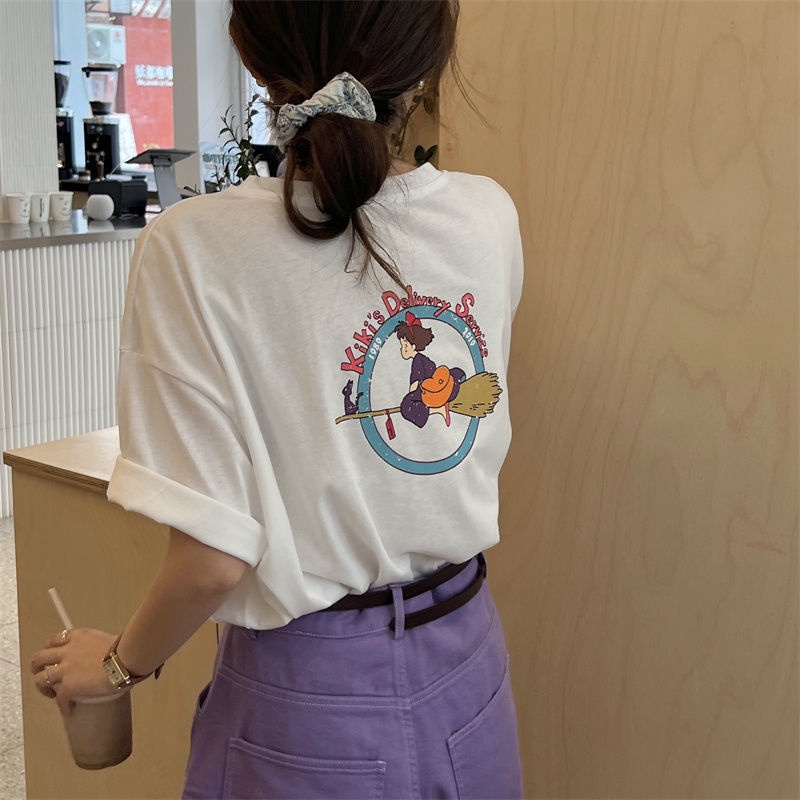 Áo Thun Ngắn Tay In Họa Tiết Hoạt Hình Thời Trang Mùa Hè Cho Nữ