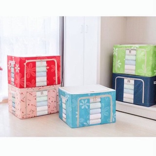 Giỏ vải đựng đồ đa năng - Túi khung sắt đựng mền gối - Túi vải khung sắt đựng đồ