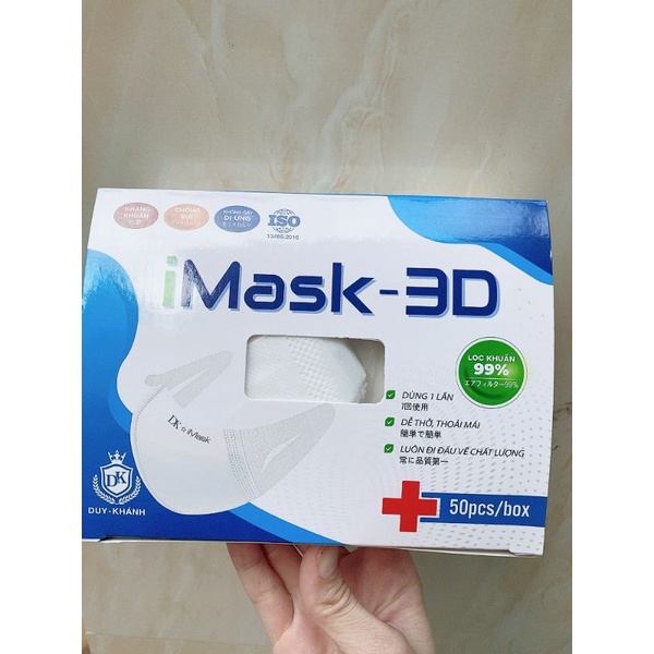 Hộp 50 chiếc khẩu trang 3D cho người lớn