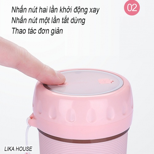 Máy Xay Sinh Tố Cầm Tay Đa Năng ( Dung Tích 300ML - 4 lưỡi )