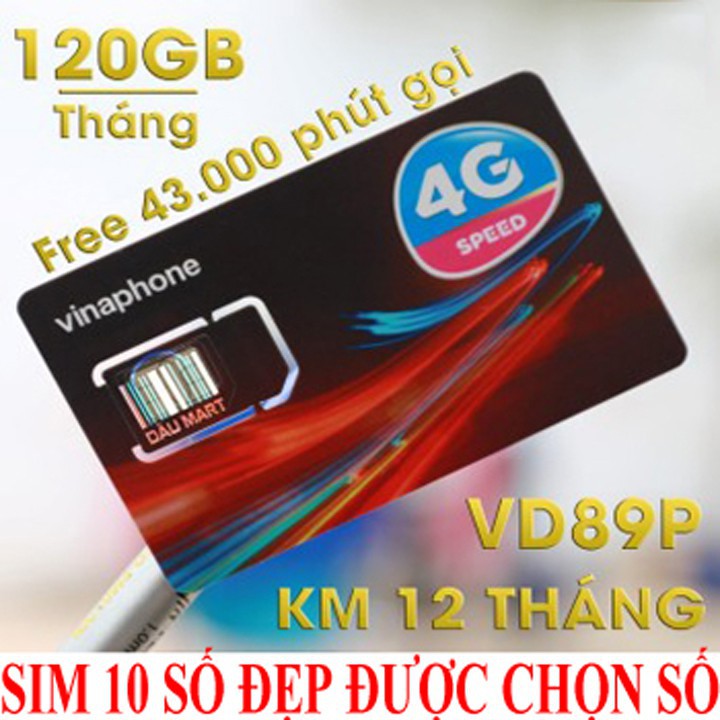 ( FREE 1 THÁNG ) sim 4G vina vd149 tặng 120gb/tháng gọi thả ga+200P NGOẠI MẠNG