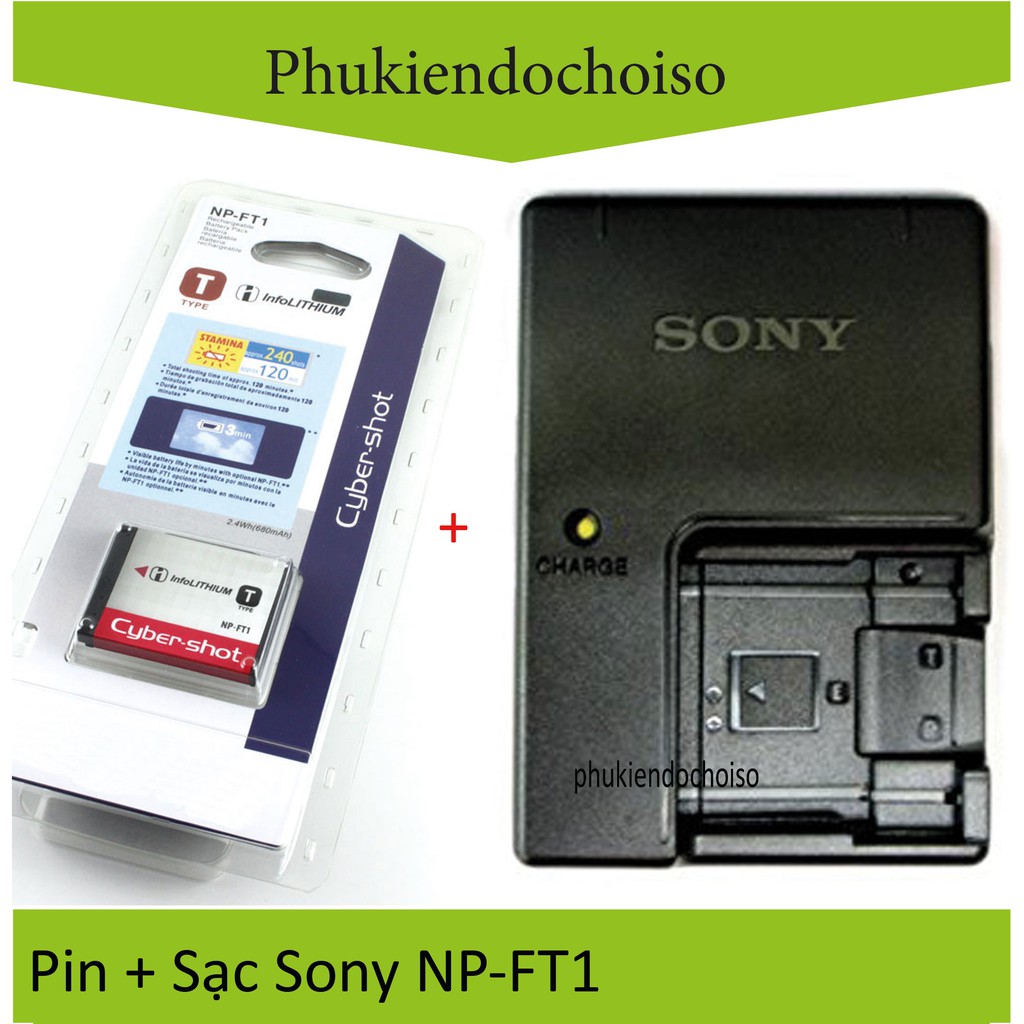 Bộ pin sạc thay thế 1 Pin 1 Sạc Sony NP-FT1